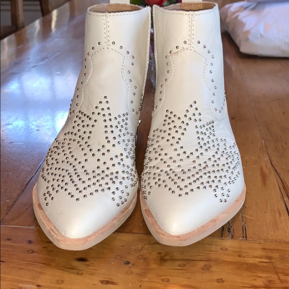 Dolce Vita studded ivory booties